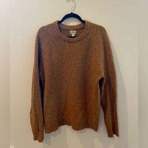 J.Crew Re-Imagined Mustard Yellow Multi-Colored Speckle Wool Sweater (medium)